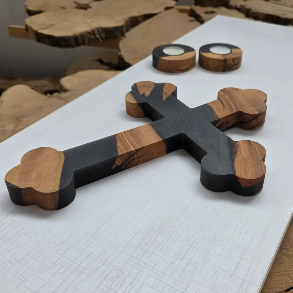 Zaragoza Cross & Tea Light Holder Bundle