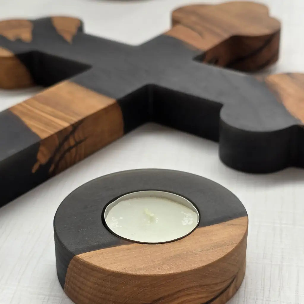 Zaragoza Cross & Tea Light Holder Bundle