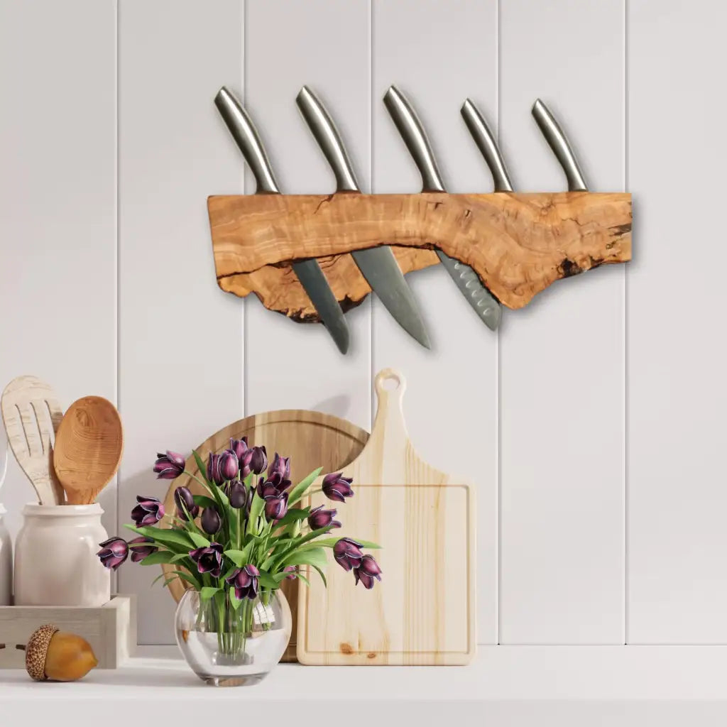 Live-Edge Slot Knife Holder