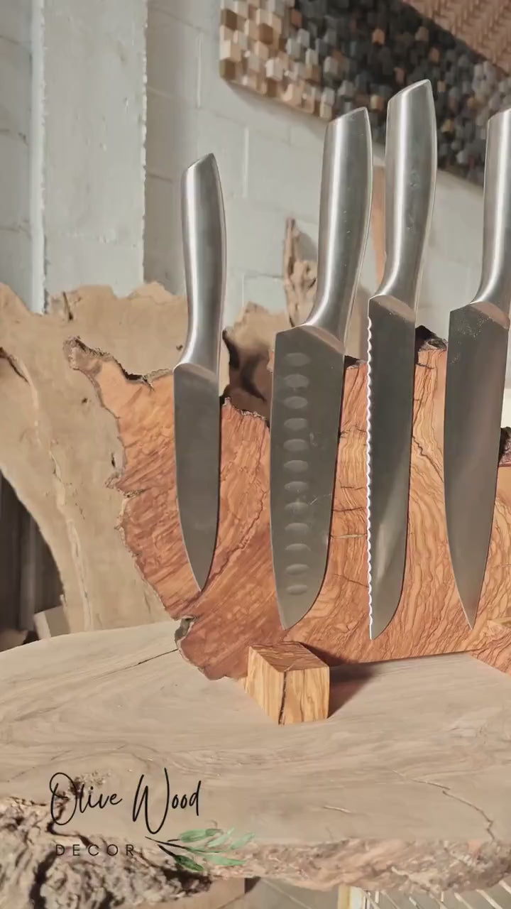 Live-Edge Magnetic Knife Holder